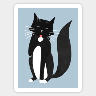 Washing Tuxedo Cat Sticker